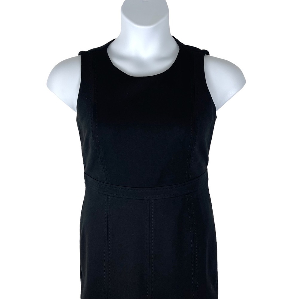 Talbots Black Sleeveless Nylon Blend Sheath Dress Size 6P